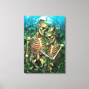 Tarot Sankt Muerte - zwei von Schalen Leinwanddruck