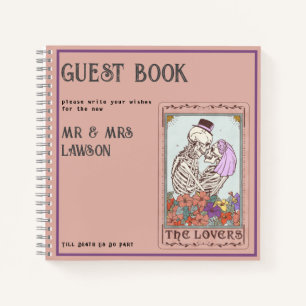 Tarot Skeleton Lovers Wedding Guest Book Notizbuch