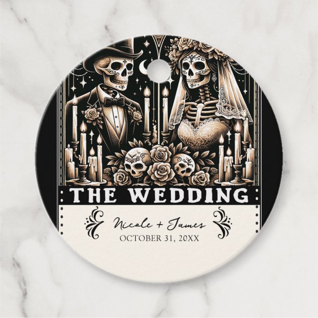 TAROT-Skelette Geschenkanhänger (Vorderseite)