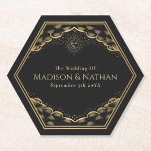 Tarot Sonne und Mond Hochzeit Untersetzer aus Papi