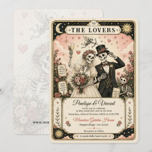Tarot-Spaß bis dass der Tod uns scheidet Hochzeit Einladung