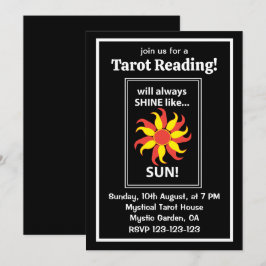 Tarot Sun Mystical Tarot Einladung