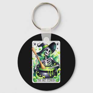 Tarot The Stirrer Funny Halloween Tarot Card Schlüsselanhänger