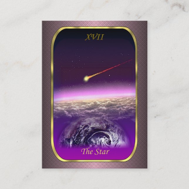 Tarot-Visitenkarten - die Stern-Karte Visitenkarte (Vorderseite)
