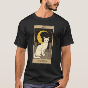 Tarotkarte Der Mond Und Katze Kosmisches Grafik Ka T-Shirt