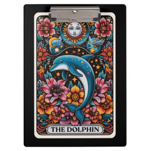 Tarotkarte des Delfins – Ozean-Spirit-Tier Klemmbrett