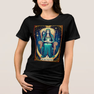 Tarotkarte, die Hohepriesterin 2 Tri-Blend Shirt