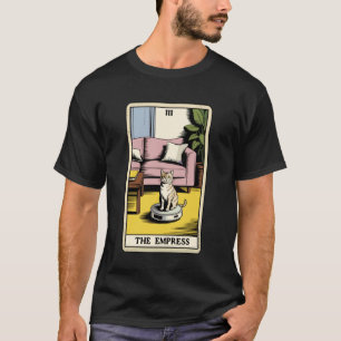 Tarotkarte Die Kaiserin Katze Auf Roboter-Staubsau T-Shirt