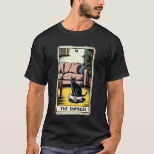 Tarotkarte Die Kaiserin Katze Auf Roboter-Staubsau T-Shirt