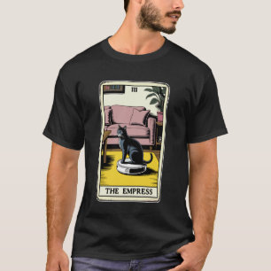 Tarotkarte Die Kaiserin Katze Auf Roboter-Staubsau T-Shirt