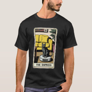 Tarotkarte Die Kaiserin Katze Auf Roboter-Staubsau T-Shirt