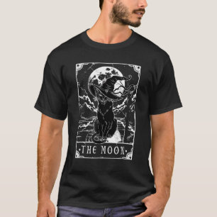 Tarotkarte Halbmond und schwarze Katzenhexenhut H T-Shirt