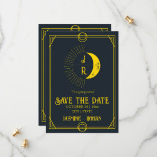 Tarotkarte mit individuellem Monogramm zur Hochzei Save The Date
