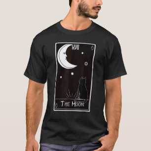 Tarotkarte Mond schwarze Katze T-Shirt