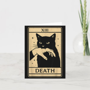 Tarotkarte schwarze Katze Okkult Hexerei schwarze  Karte
