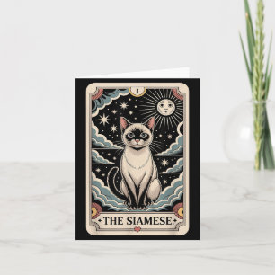 Tarotkarten-Katze Halloween Die Siamkatze Karte