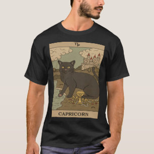 Tarotkarten-Katze Steinbock Sternzeichen Horoskop T-Shirt