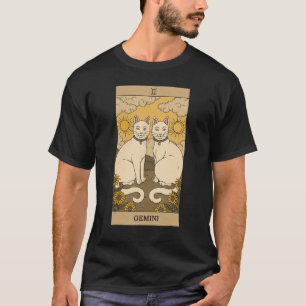 Tarotkarten-Katze Zwillinge Sternzeichen Horoskop T-Shirt