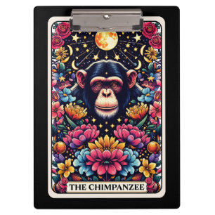 Tarotkarten-Schimpanse Urweisheit und Verspielth Klemmbrett