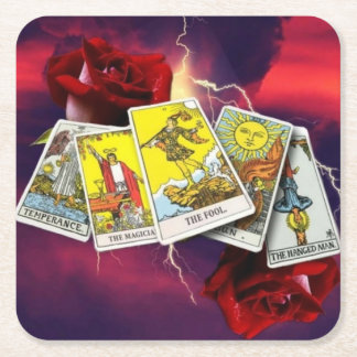 Tarotkarten-Untersetzer Rechteckiger Pappuntersetzer