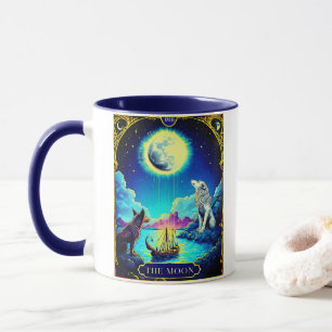 Tarotkartenillustration, Der Mond Tasse