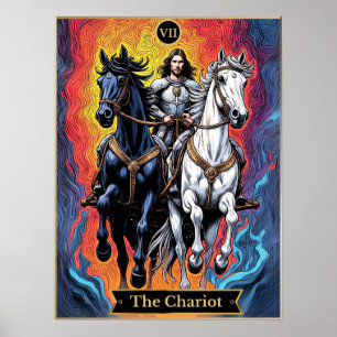 Tarotkartenillustration, Der Wagen Poster