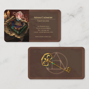 Tarotkartenleser Magie esoterische kunstvolle Visi Visitenkarte