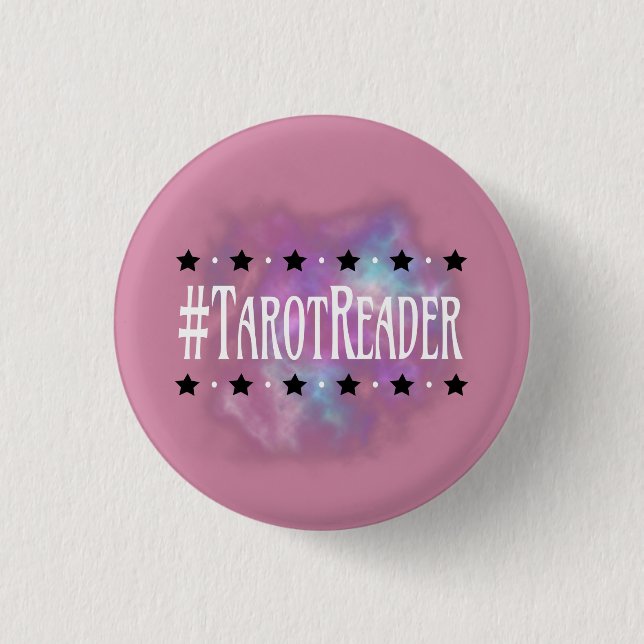 #TarotReader Rosa 1 Zoll. Knopf Button (Vorderseite)