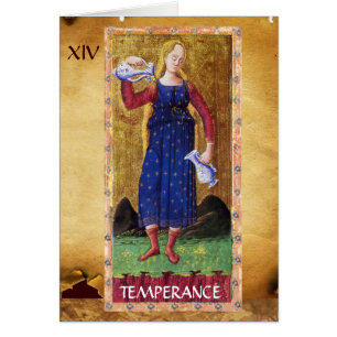 TAROTS DE RENAISSANCE ANTIQUE 14 / TEMPÉRANCE