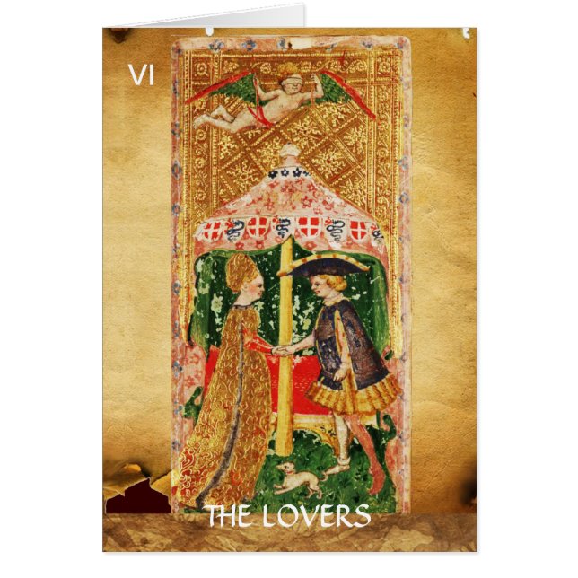 TAROTS DE RENAISSANCE ANTIQUE VI / LES AMOUREUX (Devant)