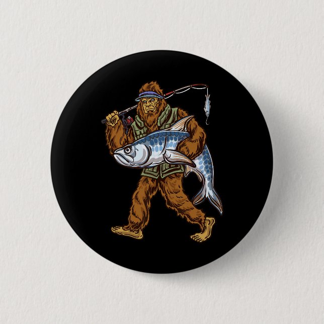 Tarpon-Angeln Bigfoot Angler  Button (Vorderseite)