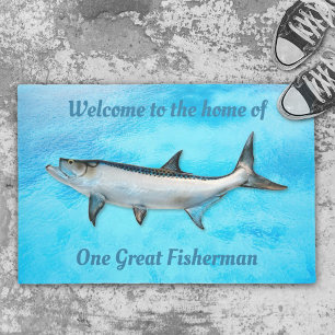 Tarpon Blue Water Great Fisherman Sprichwort Doorm Fußmatte
