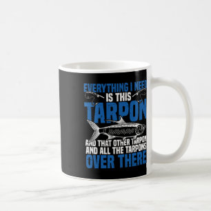 Tarpon Fische, die Fische des Tintenfischs und des Kaffeetasse