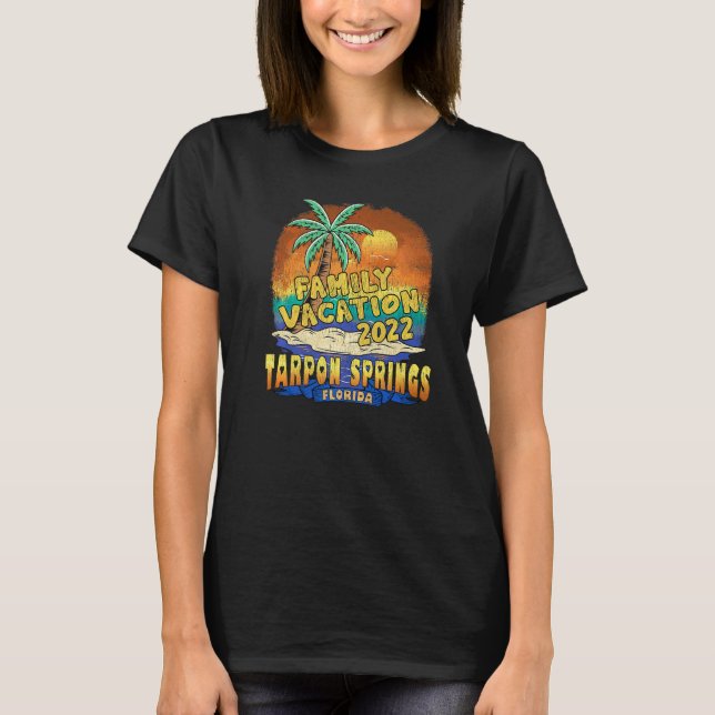 Tarpon Springs Florida Familienurlaub 2022 Strand T-Shirt (Vorderseite)