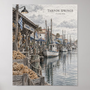 Tarpon Springs Florida Hafen Poster #091