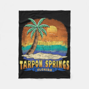 Tarpon Springs Florida Vintag Distressed Souvenir Fleecedecke