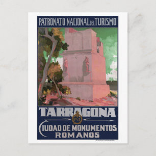 Tarragona Spanien Vintage Reiseplakat Restauriert Postkarte