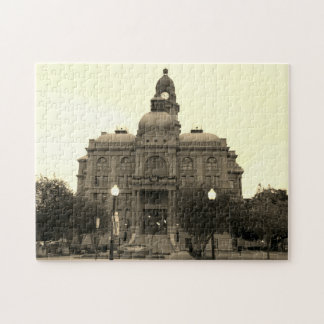 Tarrant County Courthouse Südwestseite SchwarzWeiß