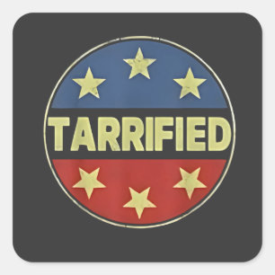 Tarrfied Anit Trump Patriotic American Quadratischer Aufkleber