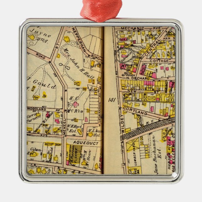 Tarrytown, New York 7 Silbernes Ornament (Vorne)