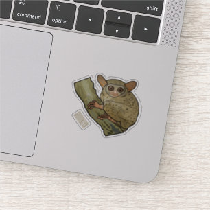 Tarsier Cartoon Illustration Aufkleber
