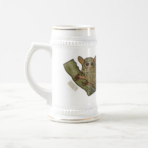 Tarsier Cartoon Illustration Bierglas