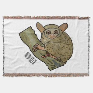 Tarsier Cartoon Illustration Decke