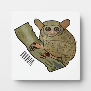 Tarsier Cartoon Illustration Fotoplatte