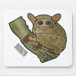 Tarsier Cartoon Illustration Mousepad