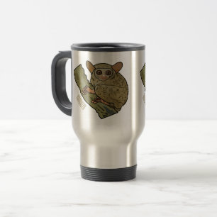 Tarsier Cartoon Illustration Reisebecher