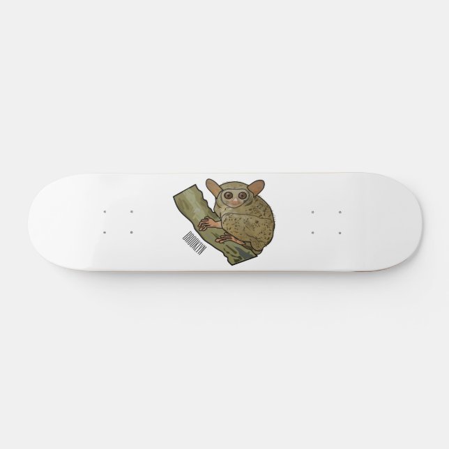 Tarsier Cartoon Illustration Skateboard (Horizontal)