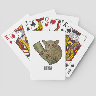 Tarsier Cartoon Illustration Spielkarten