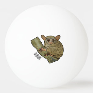 Tarsier Cartoon Illustration Tischtennisball