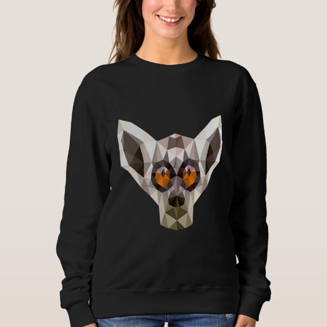 Tarsier Primat Monkey Polygon Monkey Artists Sweatshirt (Vorderseite)